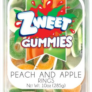 ZWEET SOUR GUMMY PEACH/APPLE RING  6 / 10 Oz